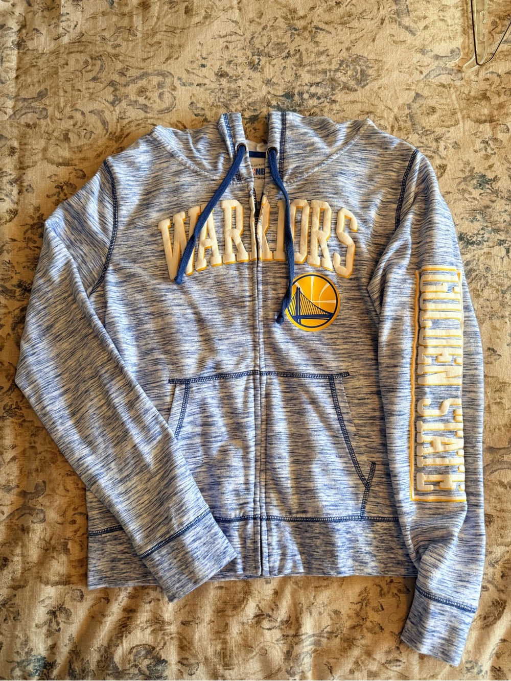 Golden State Warriors Blue Zip Up Hoodie
